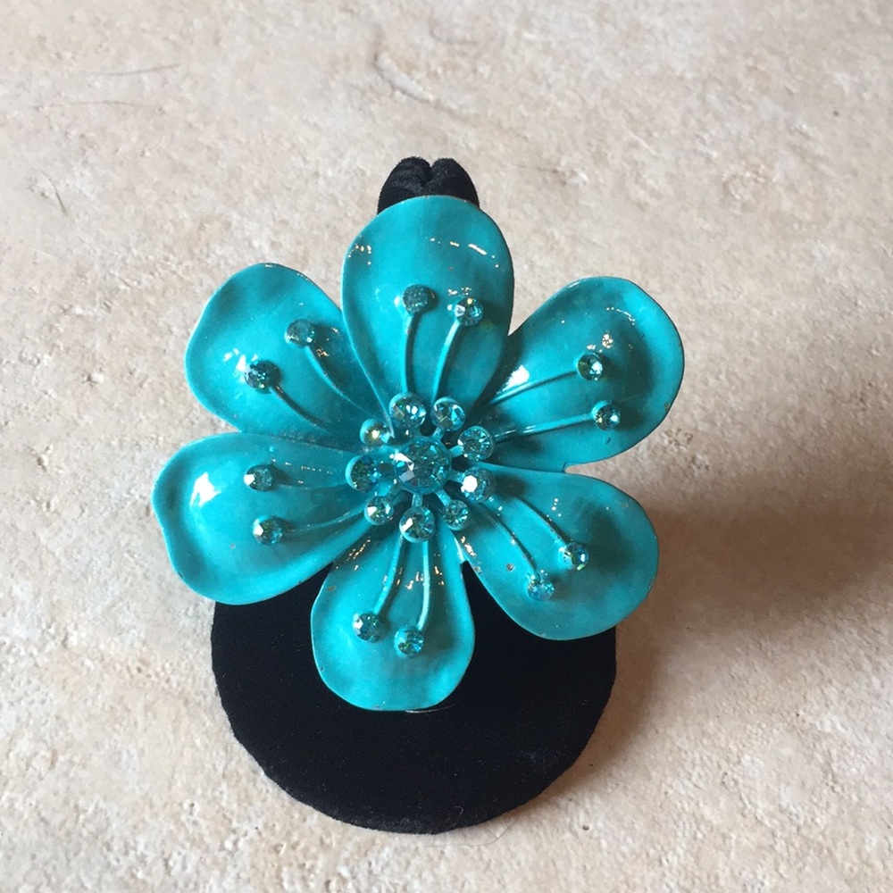 Blue Flower Ring